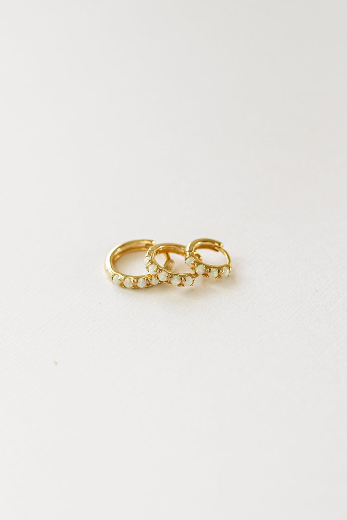 Micro Opal Hoop