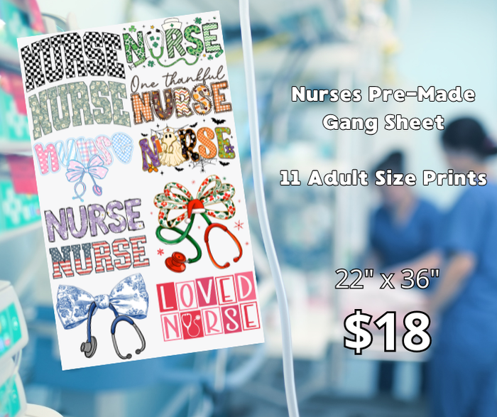 Nurses Mini Gang Sheet