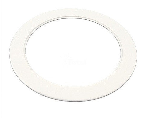 Plastic White Light Trim Ring Recessed Can 6" Inch Over Size Oversized Lighting Fixture