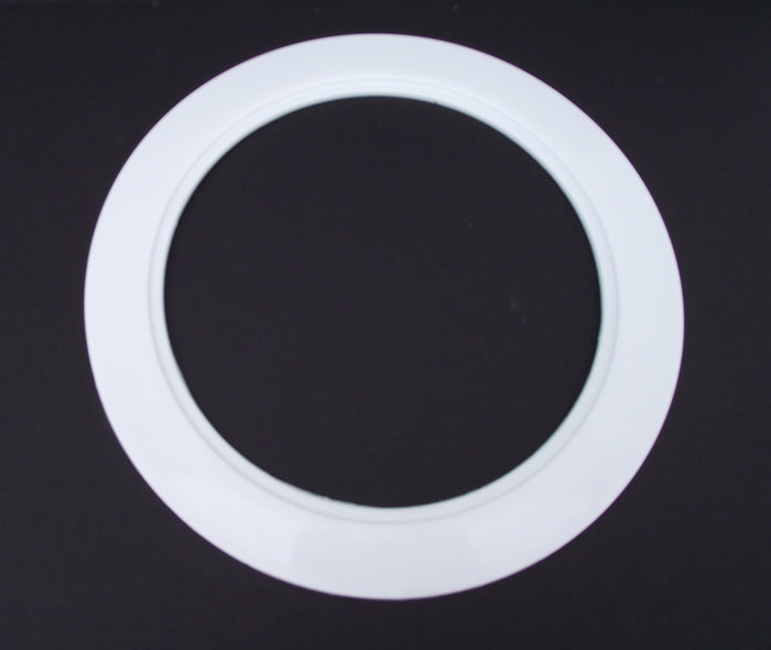 Plastic White Light Trim Ring Recessed Can 6" Inch Over Size Oversized Lighting Fixture