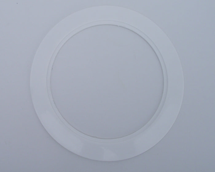 Plastic White Light Trim Ring Recessed Can 6" Inch Over Size Oversized Lighting Fixture