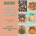 Preppy Polka Dot Pumpkins Mini Gang Sheet