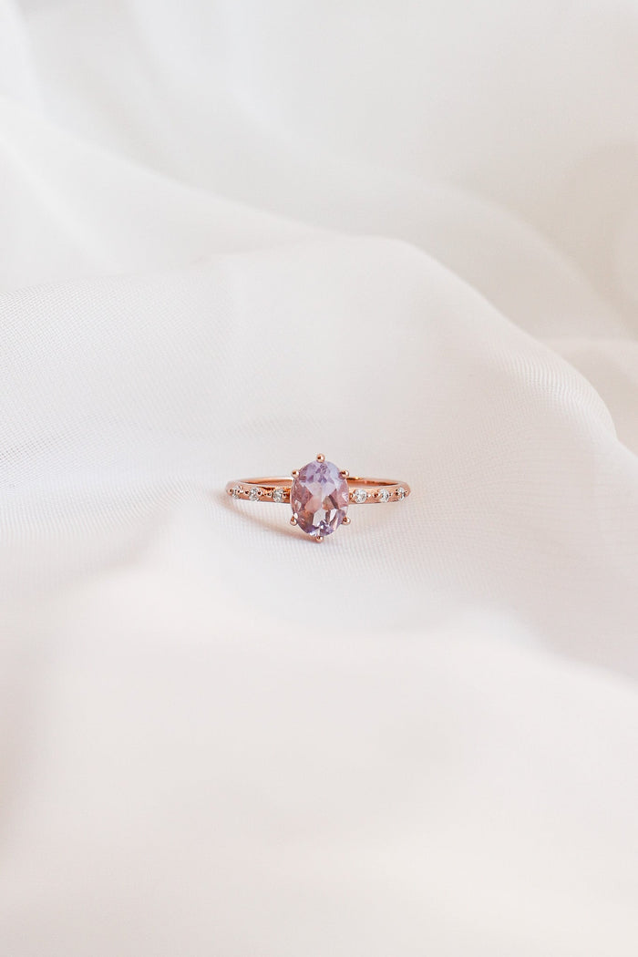 Rapunzel Ring in Lavender Quartz
