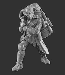 Resin 28mm Miniature - Post Apocalypse - Water Trader