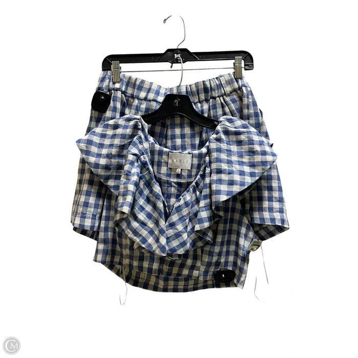 Shorts Set By Mable In Plaid Pattern, Size: L