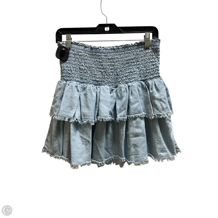 Skirt Maxi By Aerie In Blue Denim, Size: M