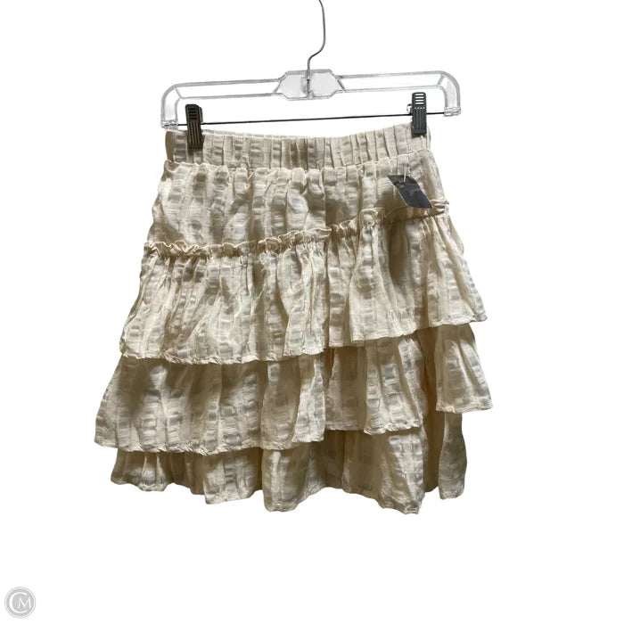 Skirt Mini & Short By Current Air In Cream, Size: Xs
