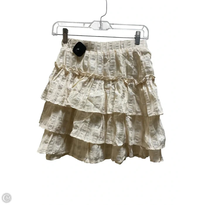 Skirt Mini & Short By Current Air In Cream, Size: Xs