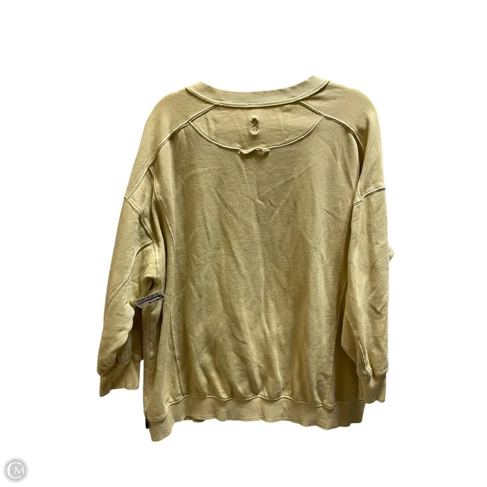 Sweatshirt Crewneck By Free People In Yellow, Size: S