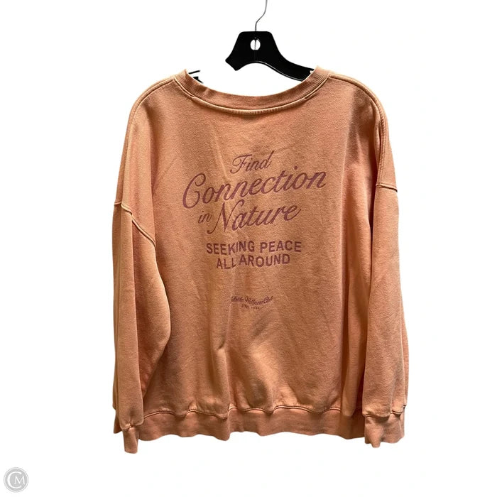 Sweatshirt Crewneck By Old Navy In Orange, Size: L