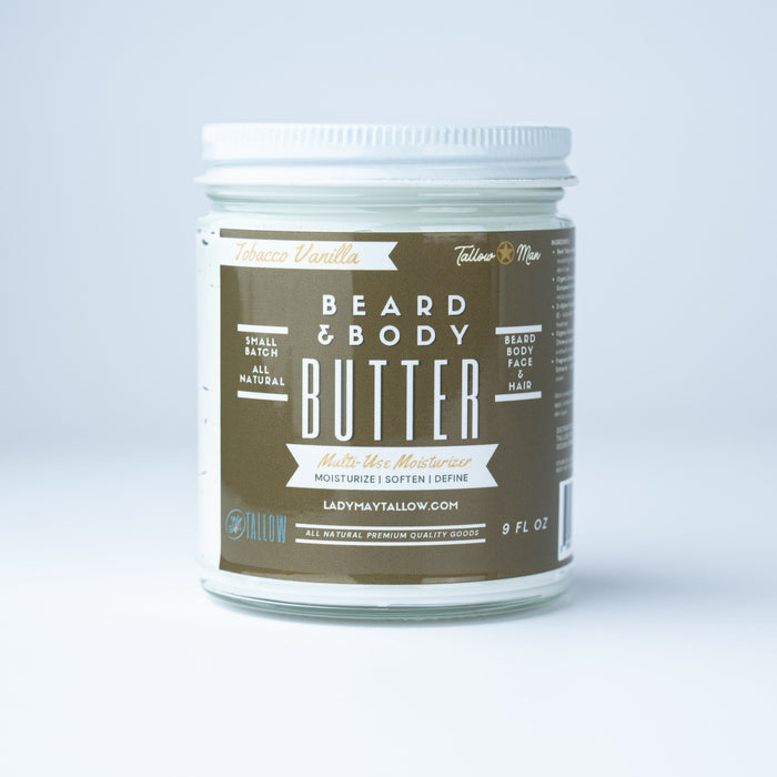 Tallow Man Beard + Body Butter Trio - Scented (9oz)