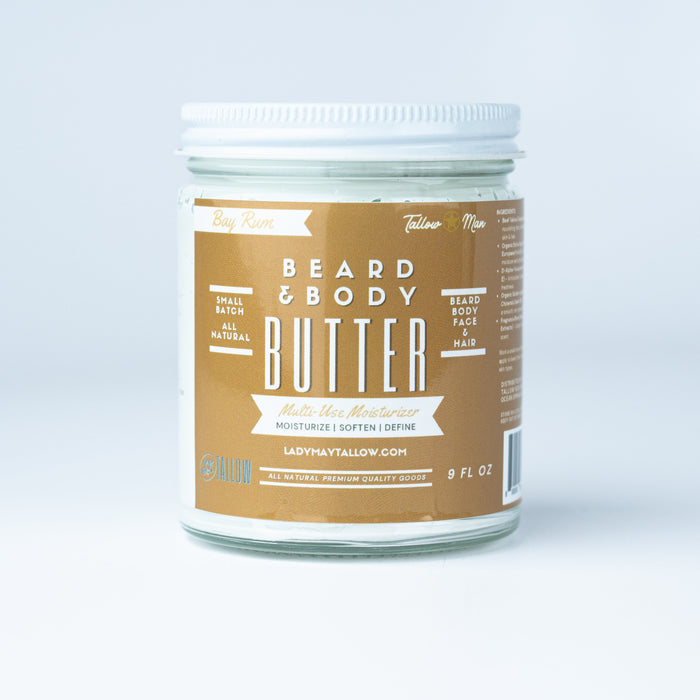 Tallow Man Beard + Body Butter Trio - Scented (9oz)