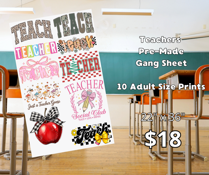 Teachers Mini Gang Sheet