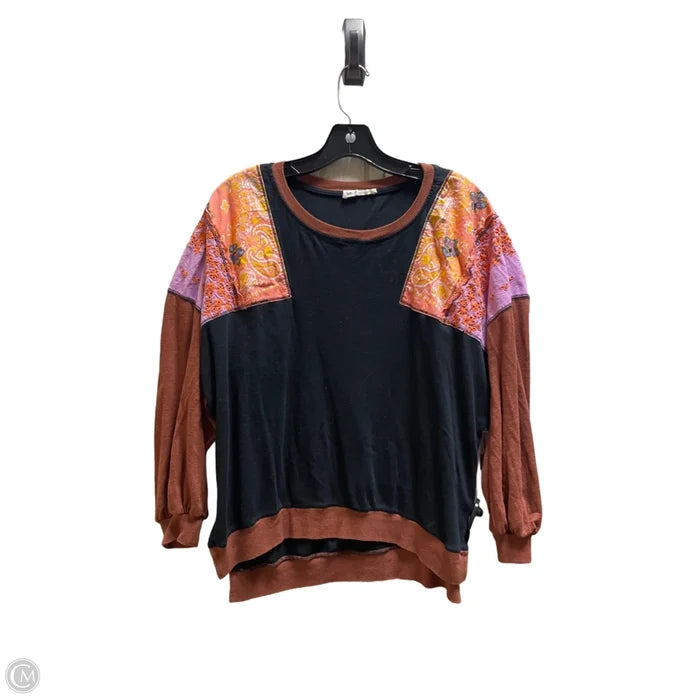 Top Long Sleeve By Free People In Black, Size: S