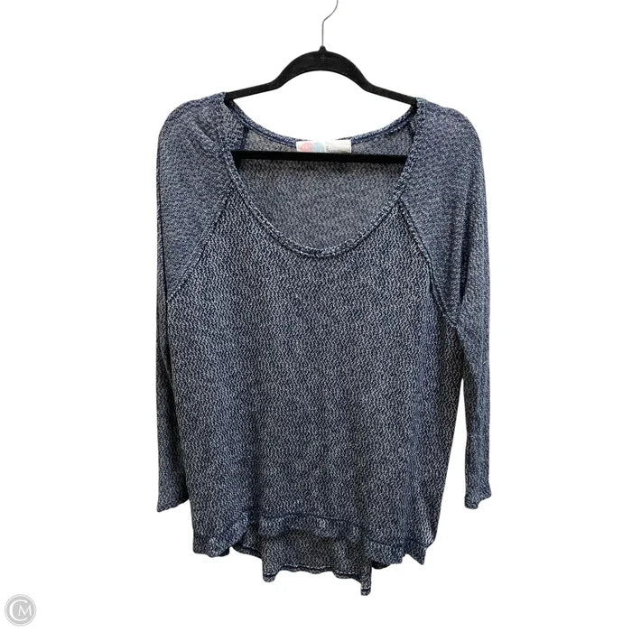 Top Long Sleeve By Free People In Blue, Size: M