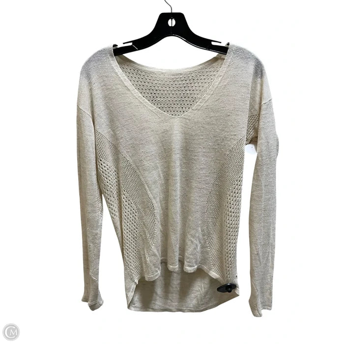 Top Long Sleeve By Lululemon In Cream, Size: S
