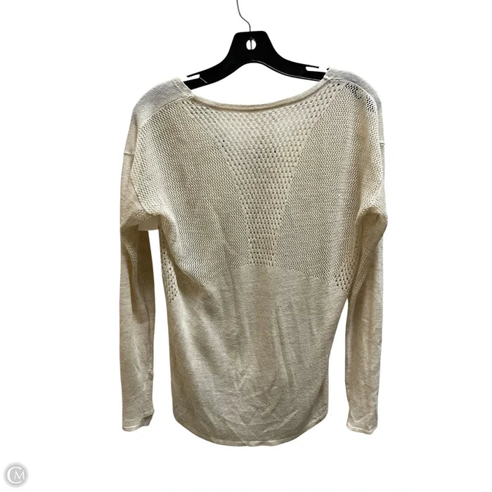Top Long Sleeve By Lululemon In Cream, Size: S