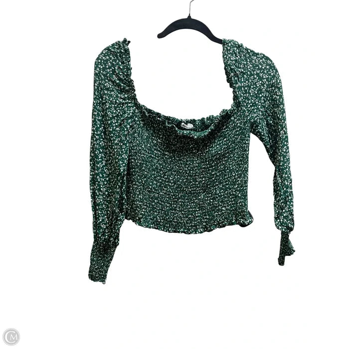 Top Long Sleeve By Reformation In Green, Size: S