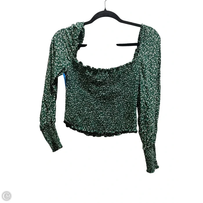 Top Long Sleeve By Reformation In Green, Size: S