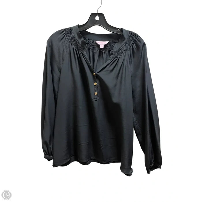 Top Long Sleeve Designer By Lilly Pulitzer In Black, Size: S
