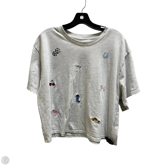 Top Short Sleeve Basic By Clothes Mentor In Grey, Size: Xl