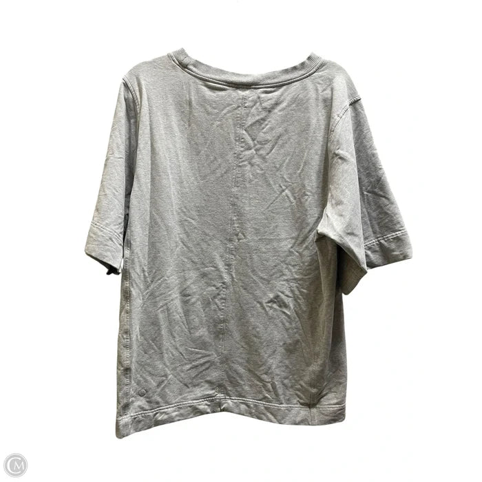 Top Short Sleeve By Lululemon In Grey, Size: M