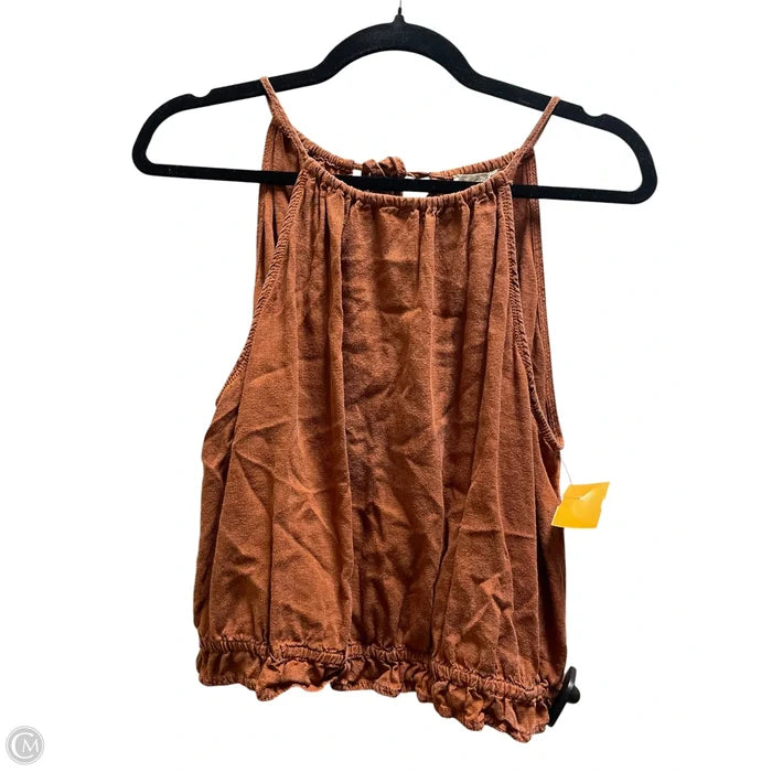 Top Sleeveless By Anthropologie In Orange, Size: L