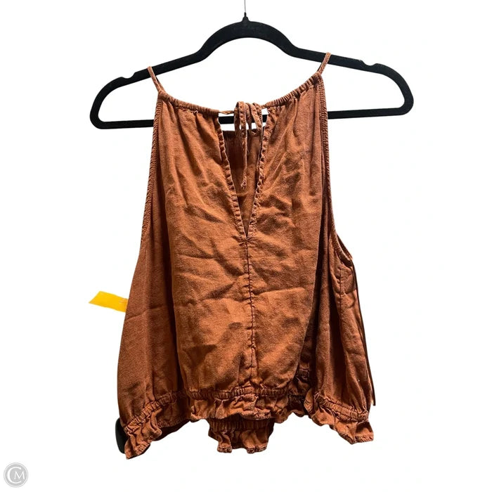 Top Sleeveless By Anthropologie In Orange, Size: L