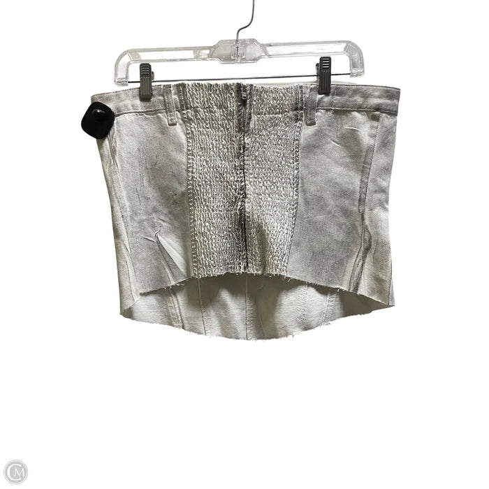Top Sleeveless By Zara In Silver, Size: Xl