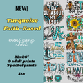 Turquoise Faith-Based Mini Gang Sheet