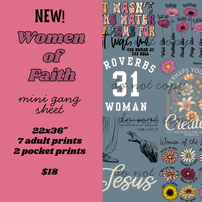 Women of Faith Mini Gang Sheet